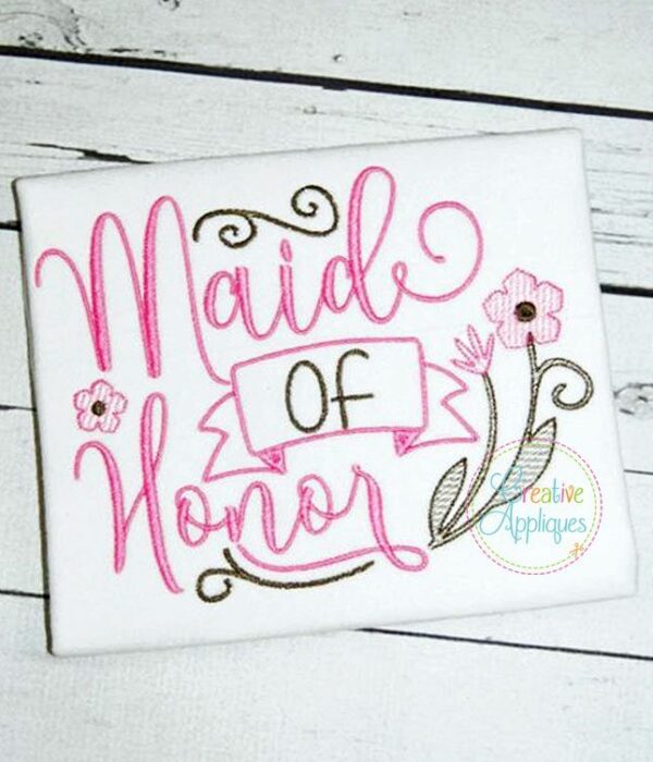 Maid of Honor Embroidery