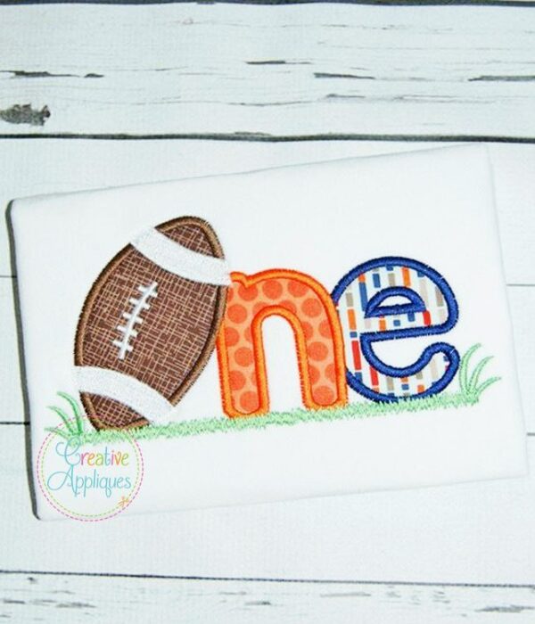 One Birthday Football Applique