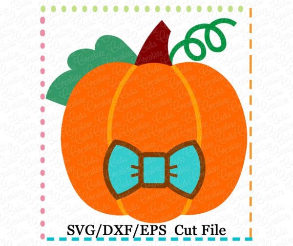 Pumpkin Bow Tie Cutting File SVG DXF EPS