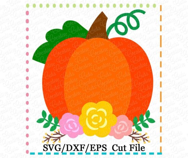 Pumpkin Flowers Cutting File SVG DXF EPS SSB