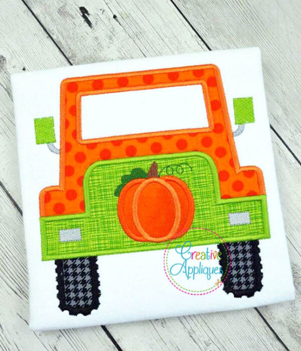 Pumpkin Jeep Applique