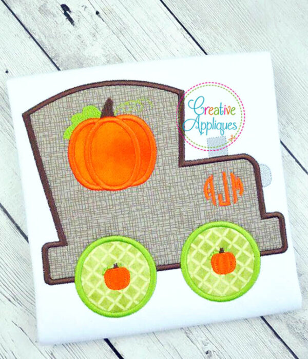 Pumpkin Train Applique