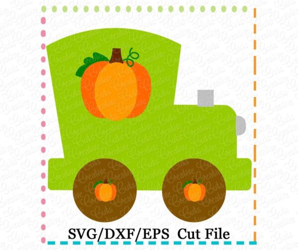 Pumpkin Train Cutting File SVG DXF EPS