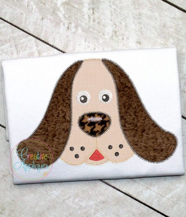 Zigzag  Stitch Hound Dog Applique