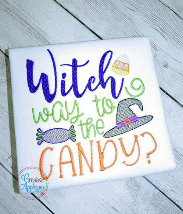 Witch Way To The Candy Embroidery