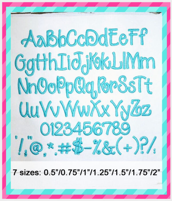 Zazzle Embroidery Font Alphabet