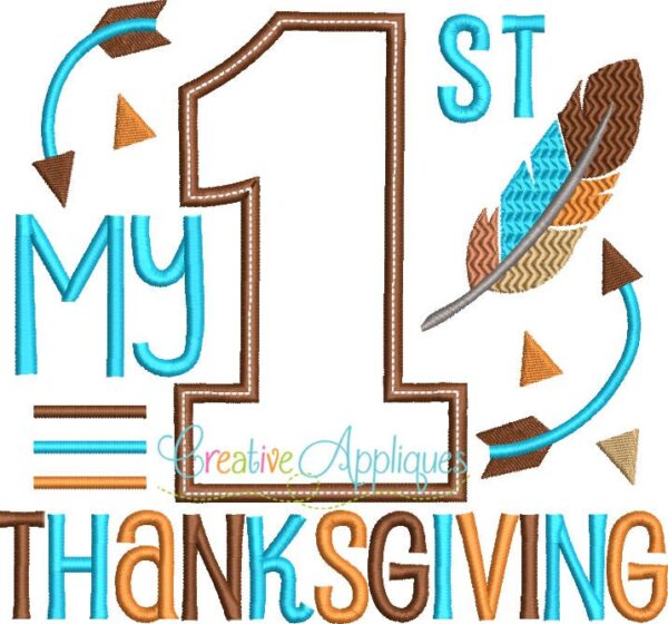 My 1st Thanksgiving Applique - Image 2