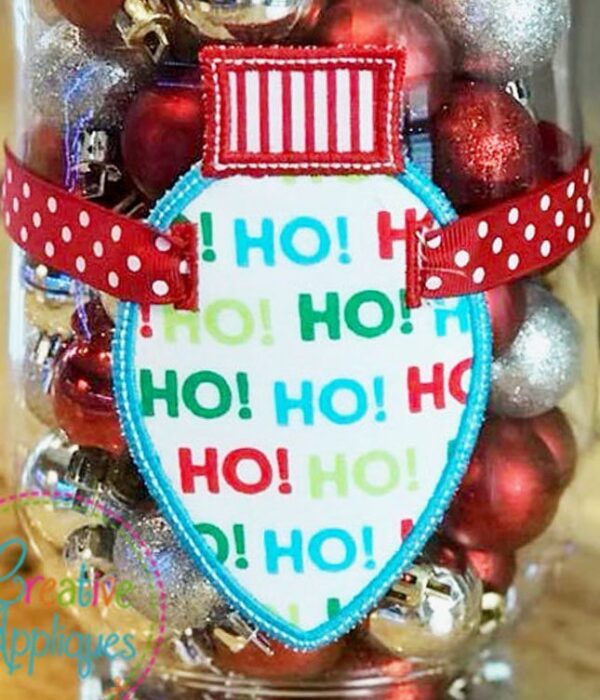 Christmas Light Banner Charm In the Hoop