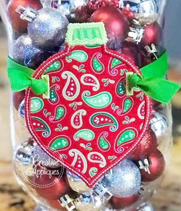 Christmas Ornament Banner Charm In the Hoop