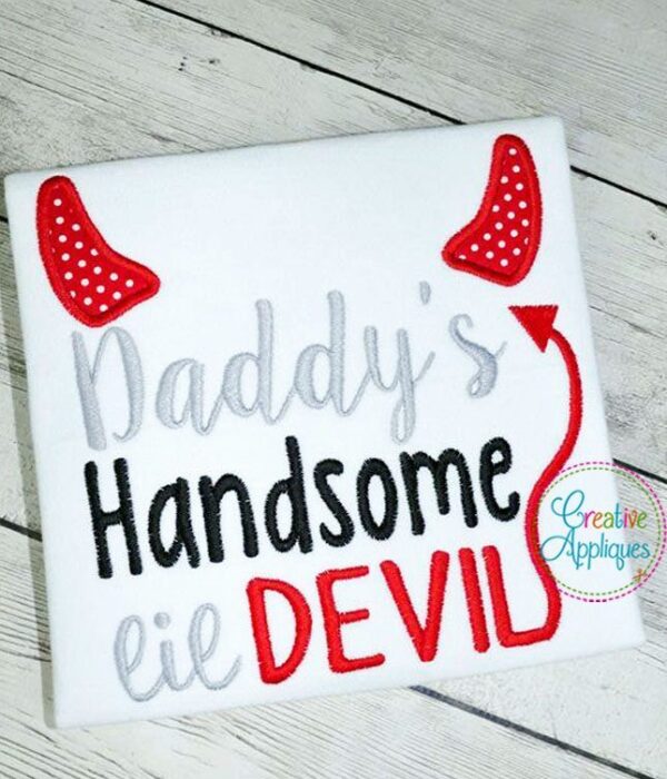 Daddy's Handsome Lil Devil Applique