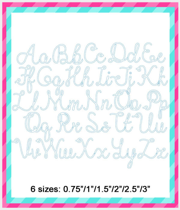 Lecia Embroidery Font Alphabet - Image 2