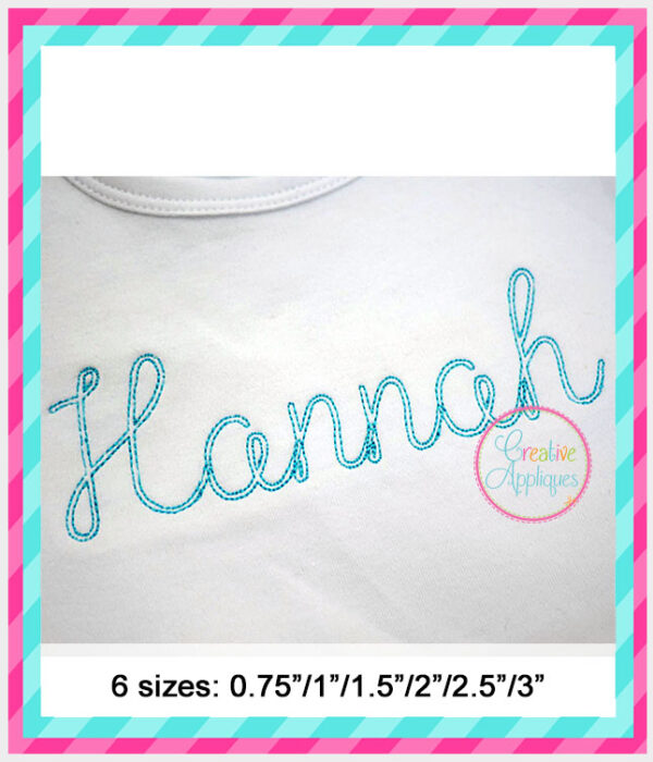 Lecia Embroidery Font Alphabet