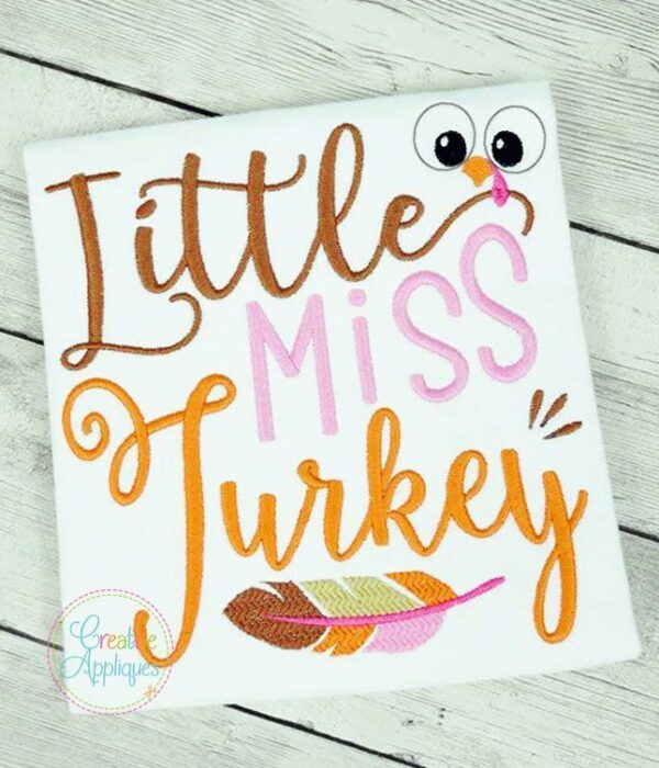 Little Miss Turkey Embroidery