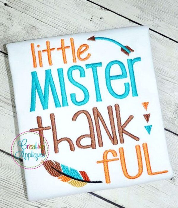 Little Mister Thankful Embroidery