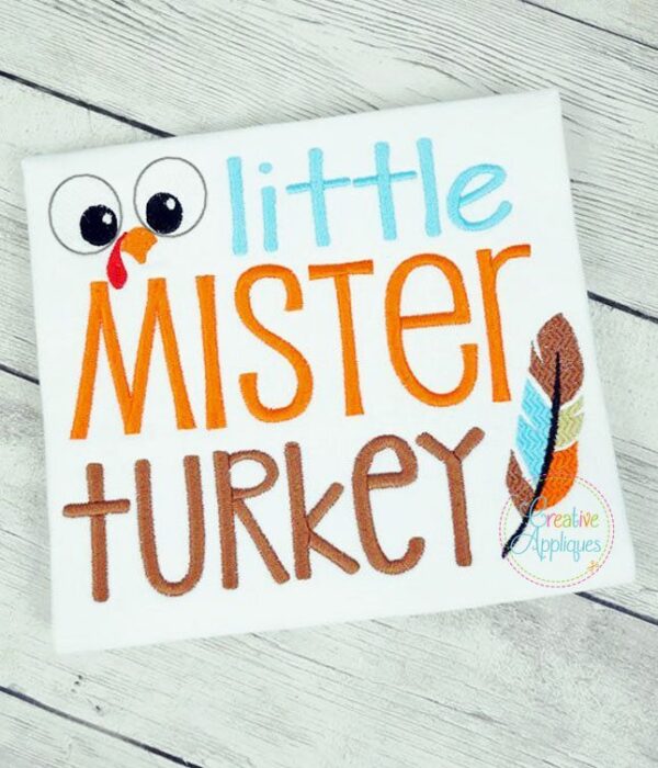 Little Mister Turkey Embroidery