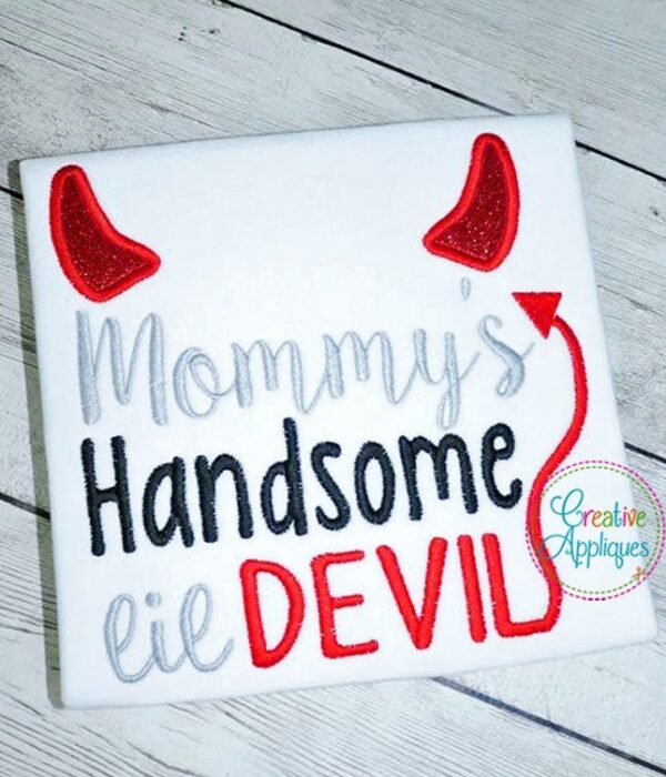 Mommy's Handsome Lil Devil Applique