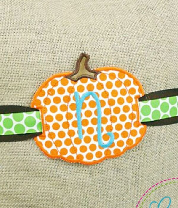 Pumpkin Banner Charm In the Hoop