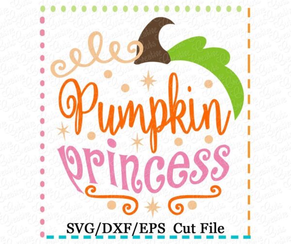 Pumpkin Princess Cutting File SVG DXF EPS