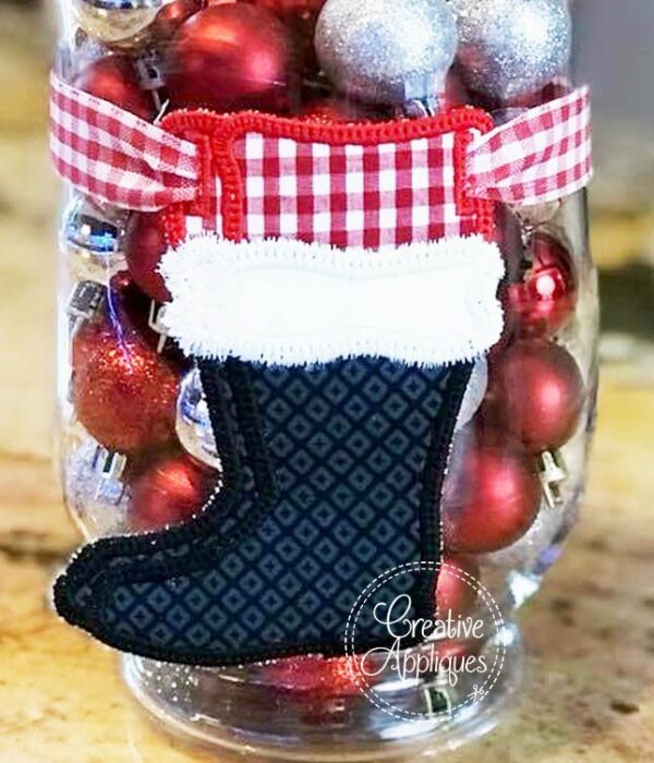 Santa Boots Banner Charm In the Hoop