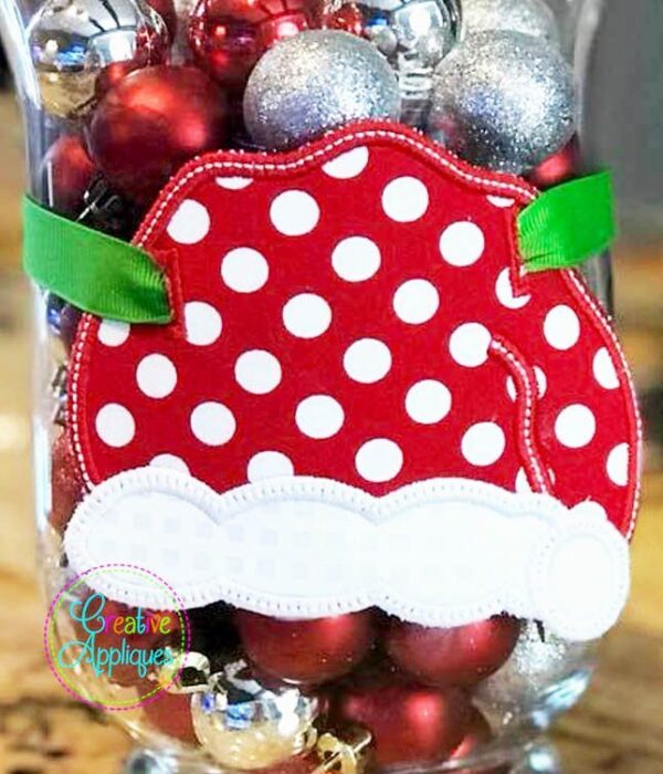 Santa Hat Banner Charm In the Hoop