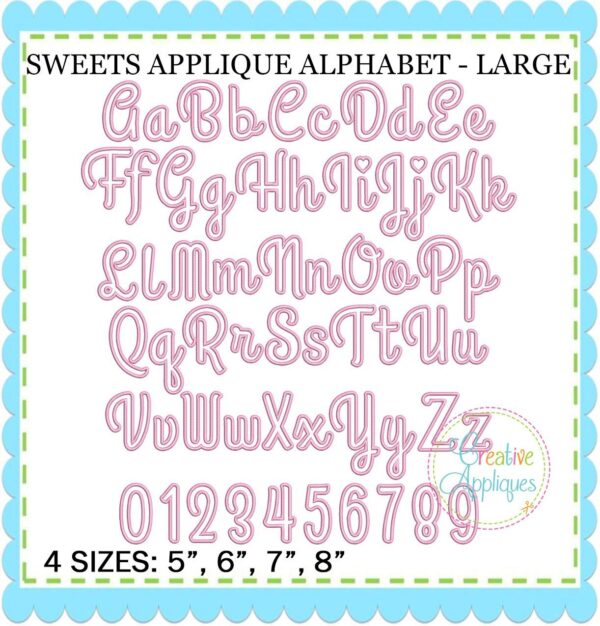 Sweets Applique Alphabet Letters-2.5" to 8" Small, Medium, Jumbo - Image 4