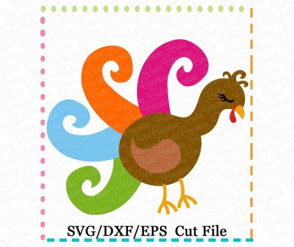 Girl Turkey Cutting File SVG DXF EPS