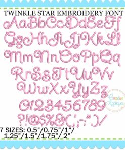 Star Font Embroidery Font