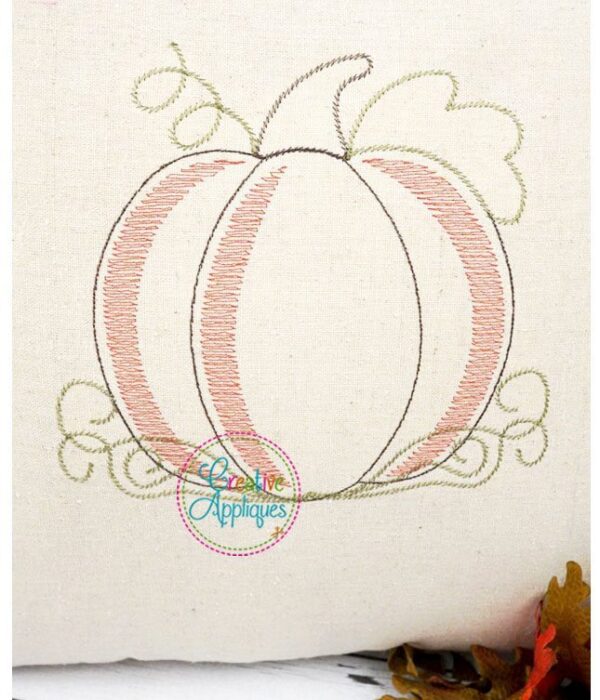 Sketch Stitch Pumpkin Embroidery