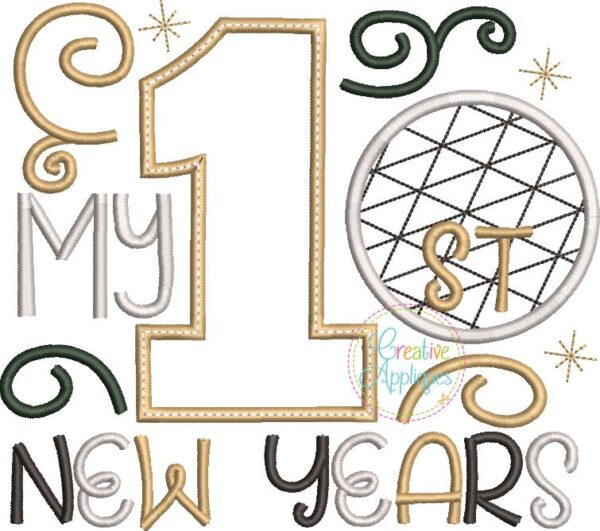 My 1st New Years Applique - Image 2