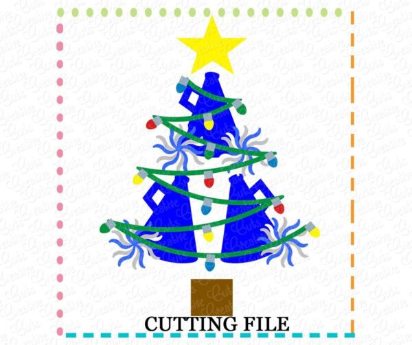 Cheerleader Tree Cutting File SVG DXF EPS