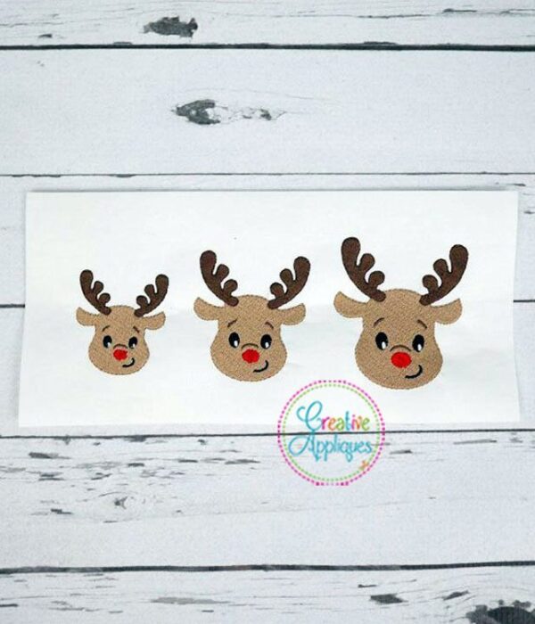 Reindeer Applique, Feltie + Miniature Embroidery Set - Image 4