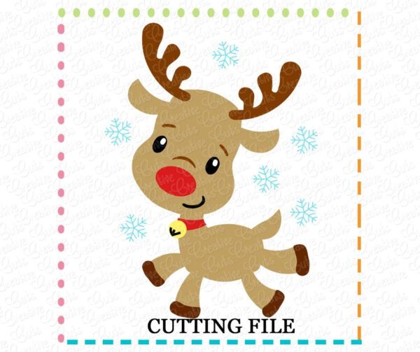 Flying Reindeer Cutting File SVG DXF EPS