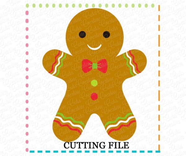 Gingerbread Boy Cutting File SVG DXF EPS