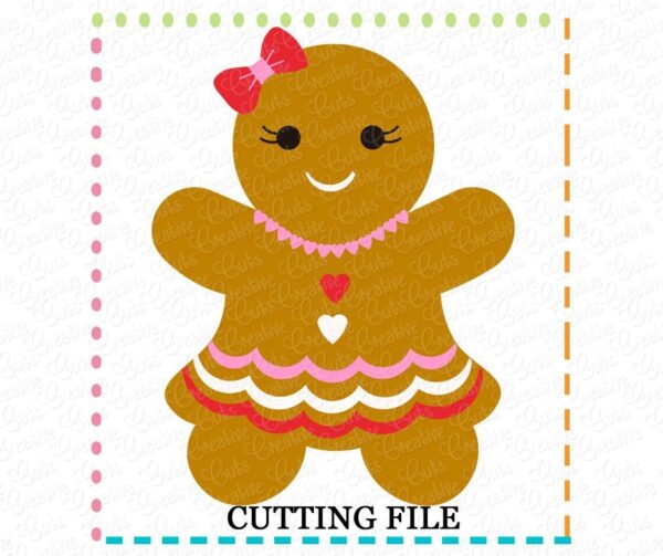 Gingerbread Girl Cutting File SVG DXF EPS