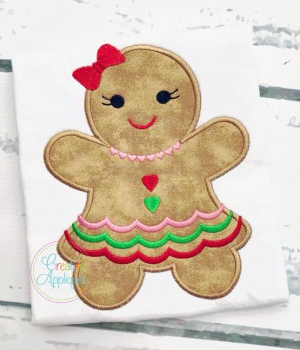 Gingerbread Girl Applique