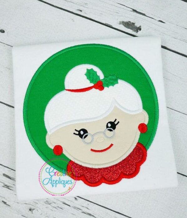 Mrs Claus Circle Applique