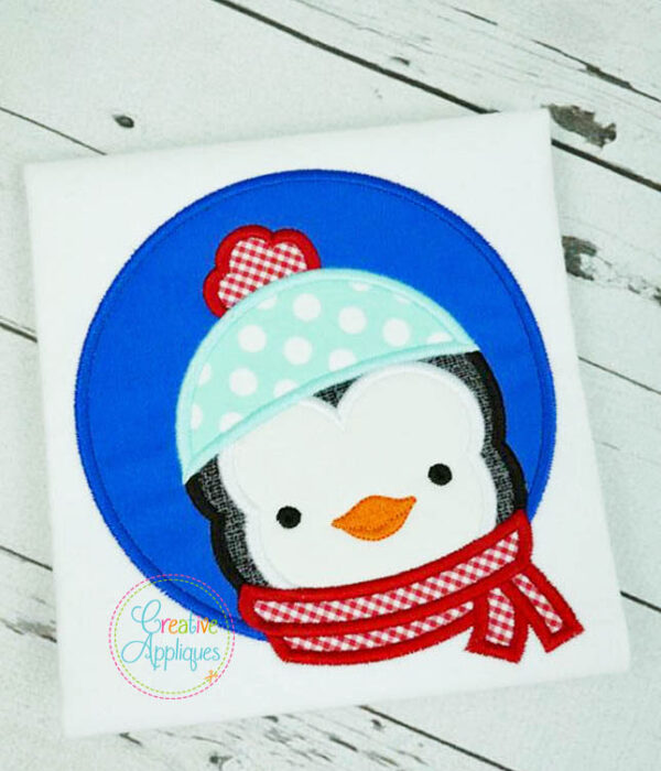 Penguin Boy Circle Applique