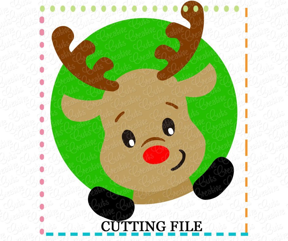 Download Reindeer Circle Cutting File Svg Dxf Eps Creative Appliques