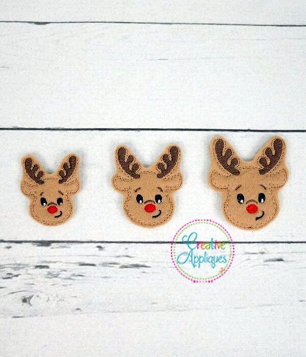 Reindeer Applique, Feltie + Miniature Embroidery Set - Image 2