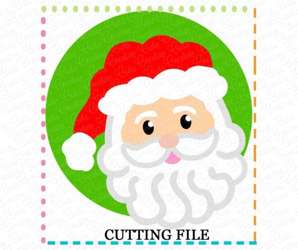 Santa Claus Circle Cutting File SVG DXF EPS