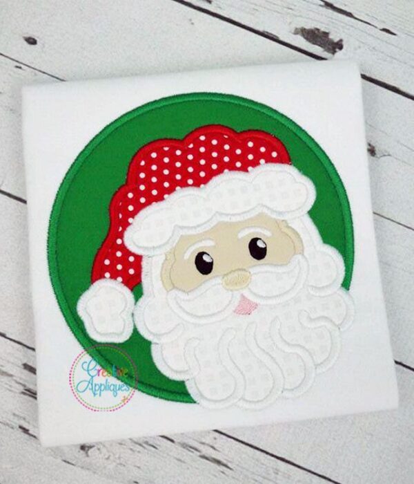 Santa Circle Applique