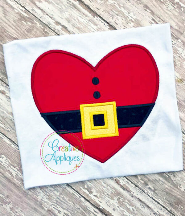 Santa Heart Applique