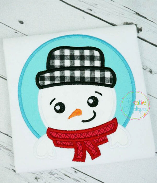 Snowman Circle Applique