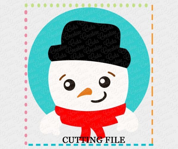 Snow Boy Circle Cutting File SVG DXF EPS