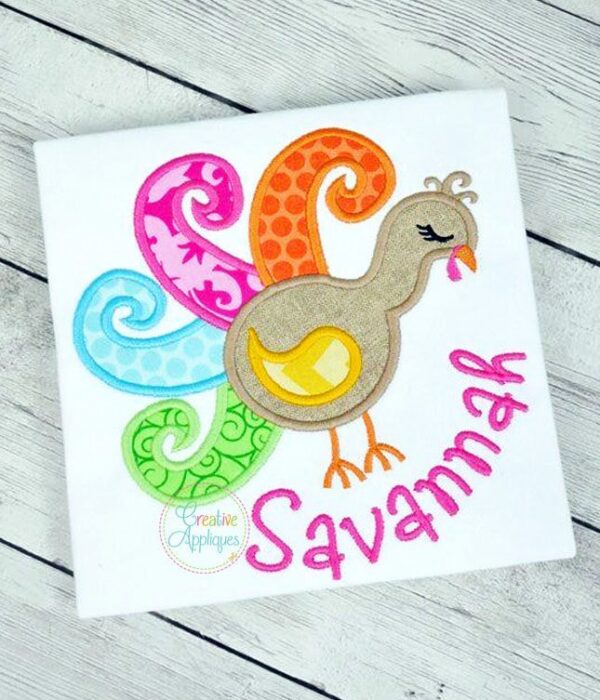 Girl Turkey Applique