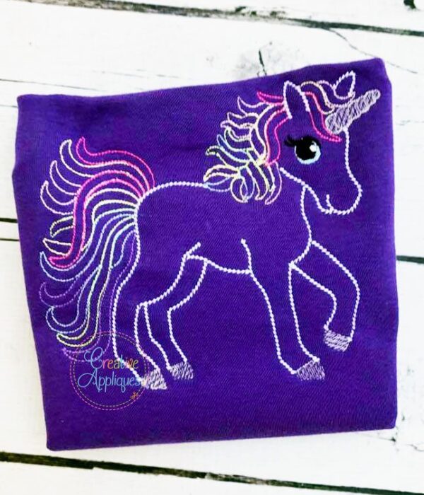 Sketch Stitch Unicorn Embroidery