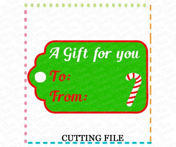 A Gift For You Gift Tag Cutting File SVG DXF EPS