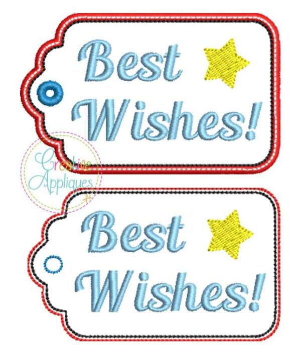 Best Wishes Gift Tag In the Hoop - Image 2