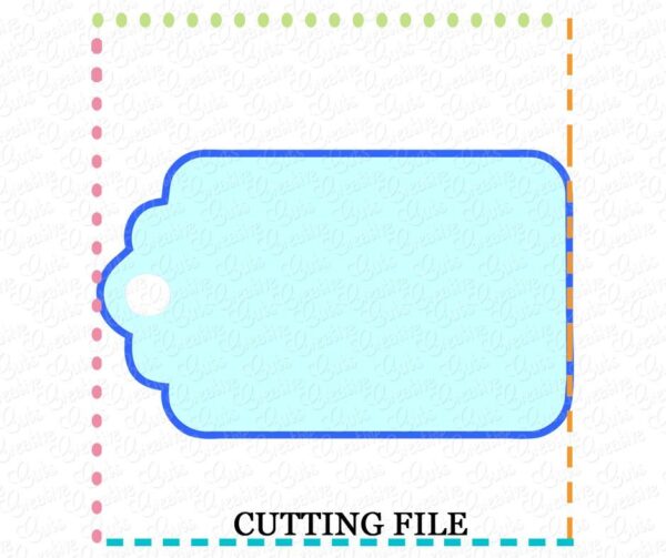 Blank Gift Tag Cutting File SVG DXF EPS