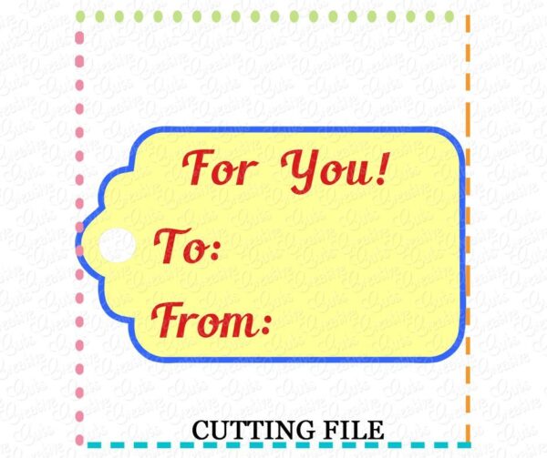 For You Gift Tag Cutting File SVG DXF EPS